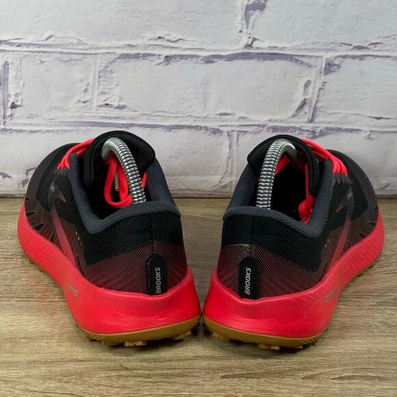 Brooks Catamount Black Pink Trail Running Shoes Women's Size 8 Hiking Sneakers - Picture 4 of 8